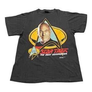 Vintage Star Trek 1991 Captain Picard Face T-Shirt